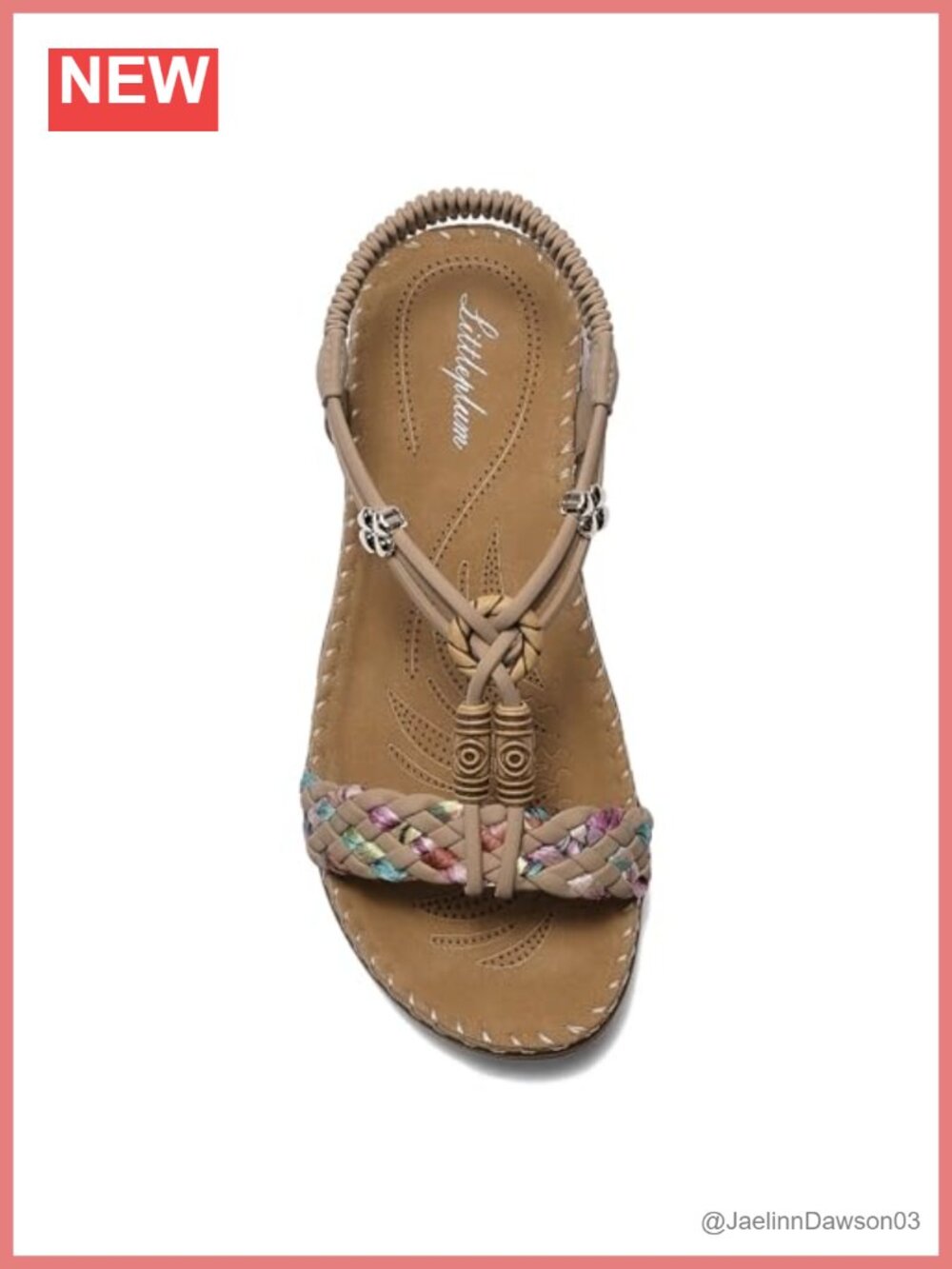 Arch Support Bohemian Braided Flat Sandals Comfort Walking Elastic Summer Shoes